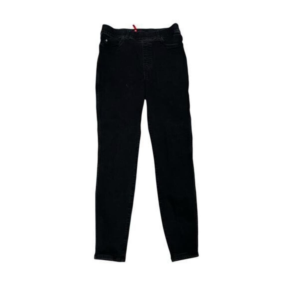 SPANX Black Denim Pull On Jeans slimming flattering size L